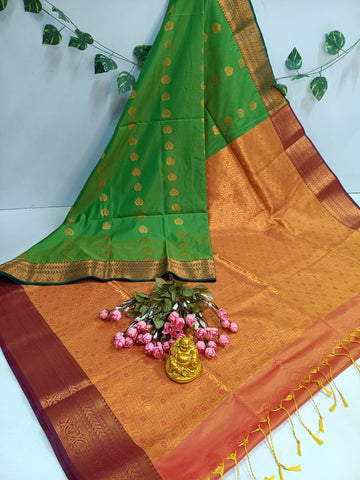 Emerald Grace Kanjivaram Soft Silk Saree