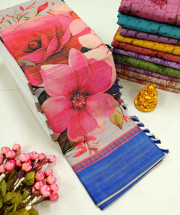 Premium Soft Floral Designer Saree