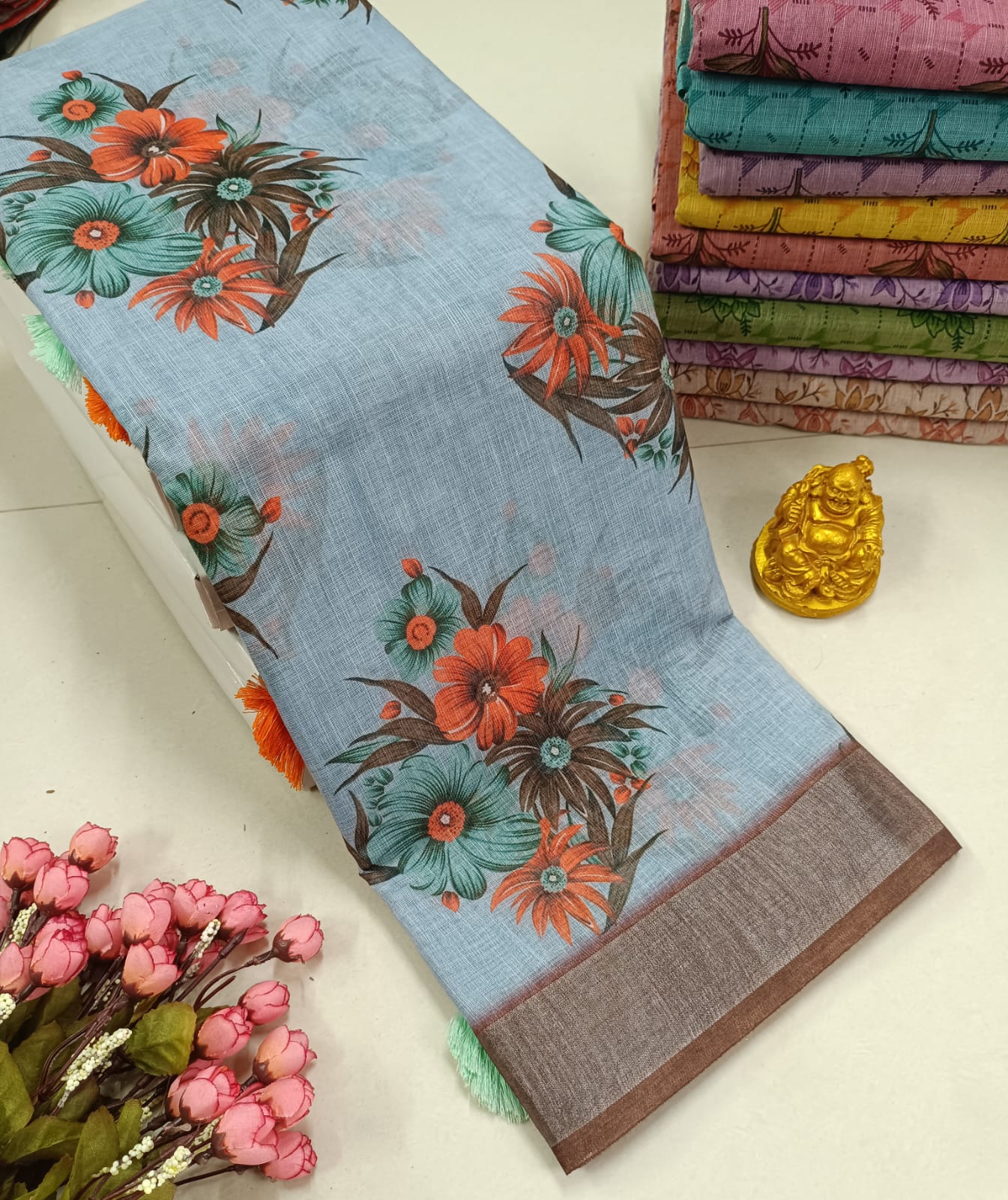 Premium Soft Floral Designer Saree