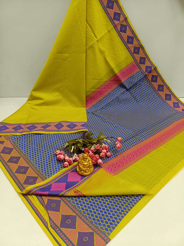 Diamond Meena Kotta Embossed Cotton Saree