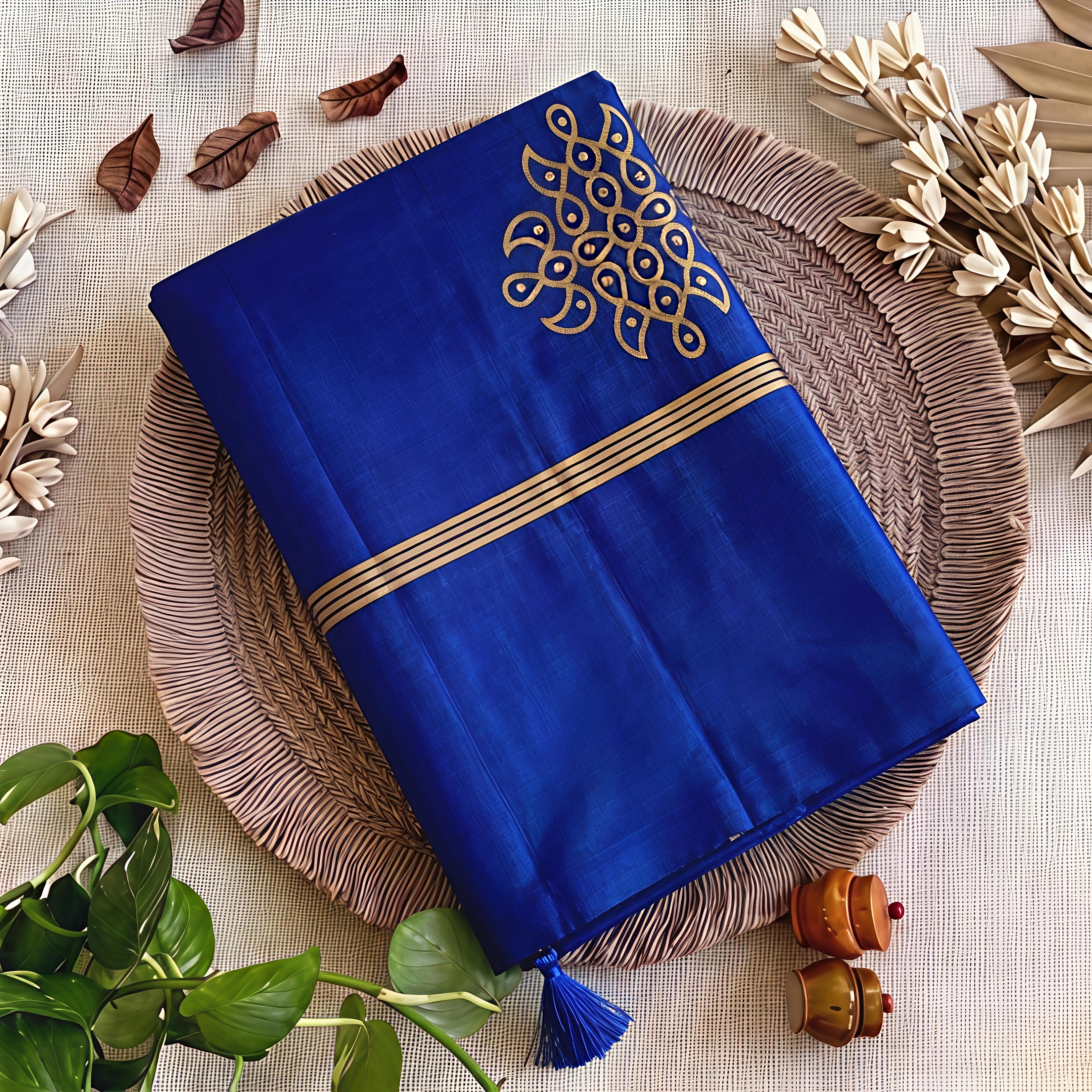 Premium Soft Silk Kolam Design Saree