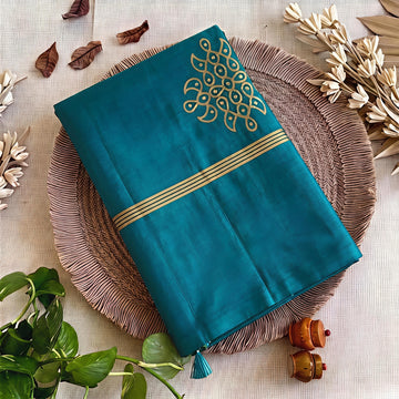 Premium Soft Silk Kolam Design Saree