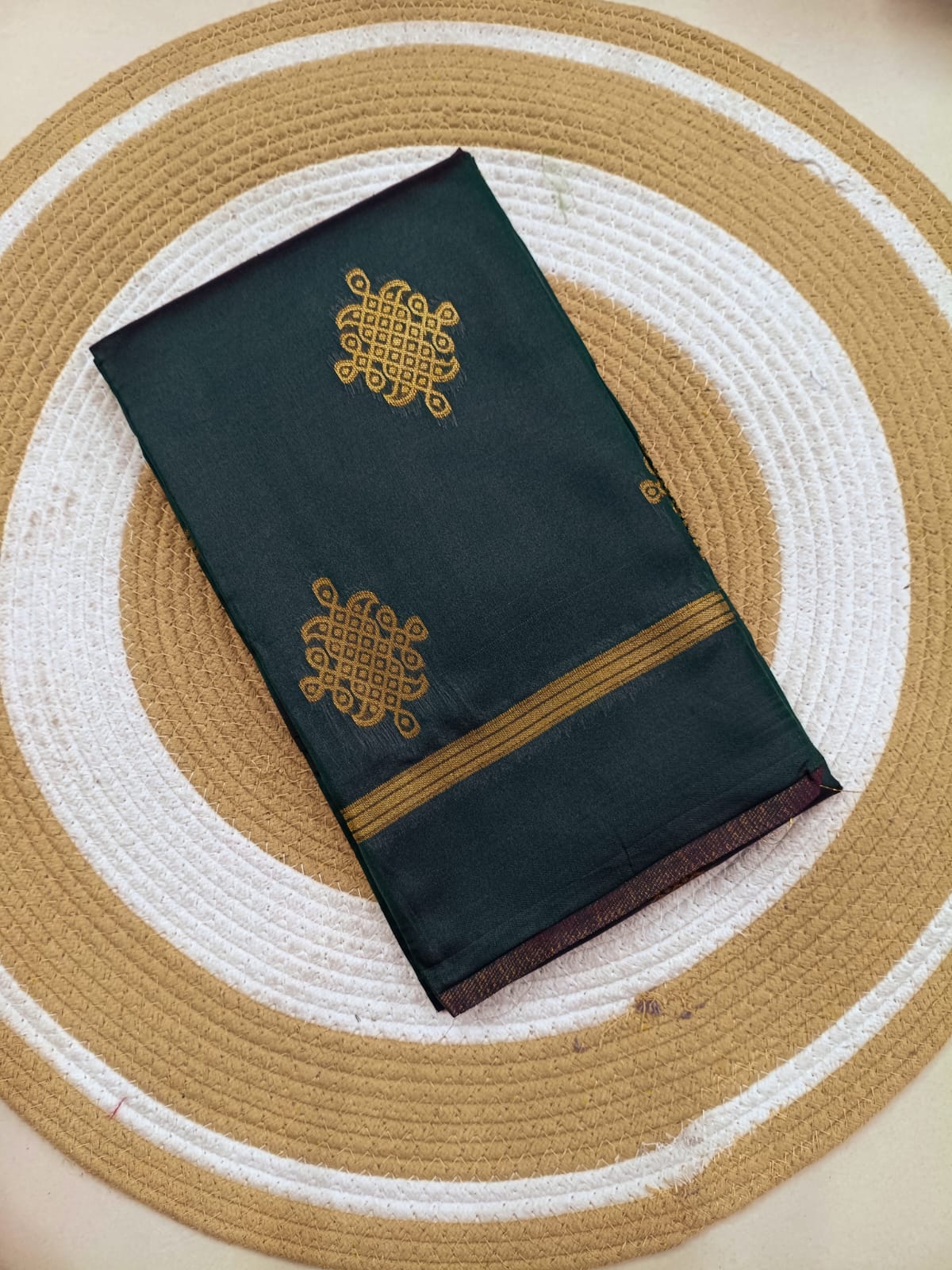 Premium Soft Silk Kolam Design Saree