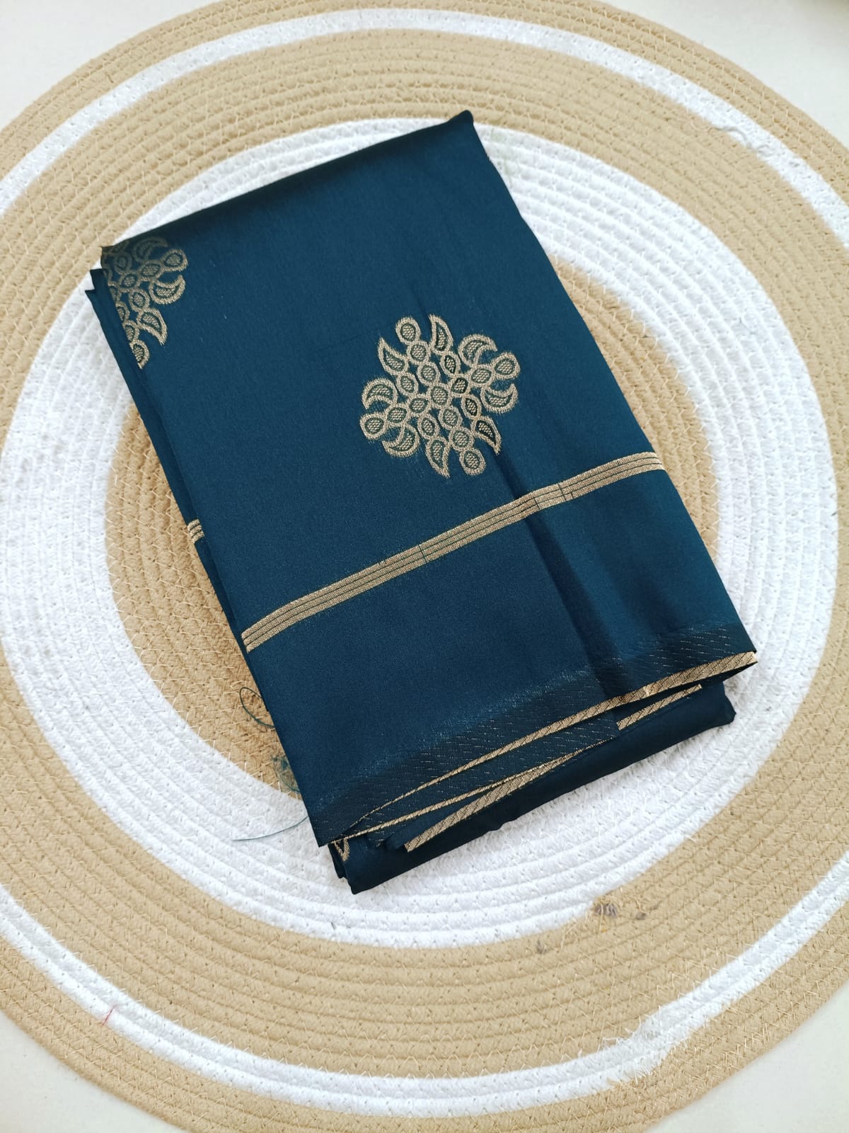 Premium Soft Silk Kolam Design Saree