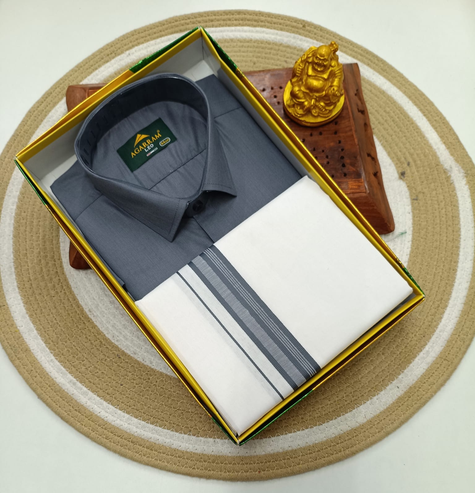 Classic Cotton Dhoti & Half Hand Shirt