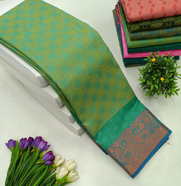 Anvika 2D Emboss Soft Silk Saree