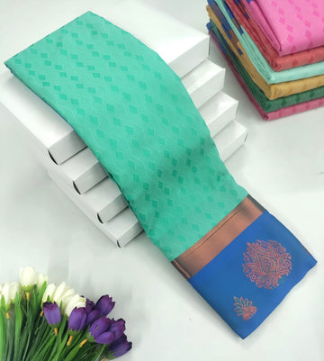 Anvika 2D Emboss Soft Silk Saree