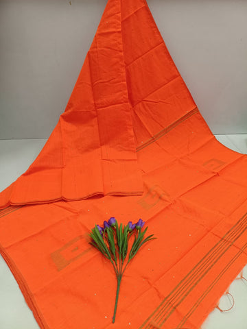 Silk Cotton Sequins Work Saree