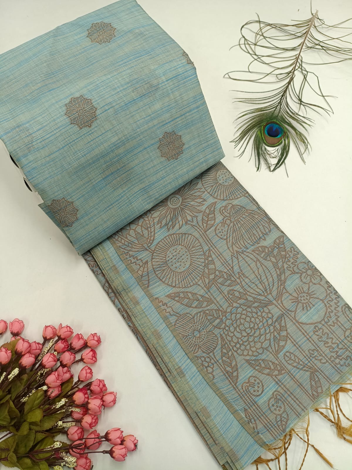 Premium Slub Jute Cotton Saree