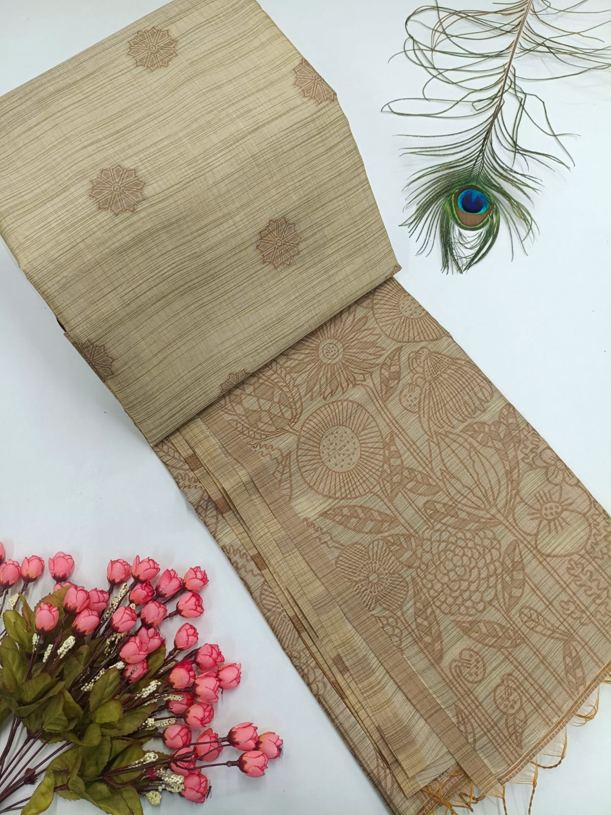 Premium Slub Jute Cotton Saree