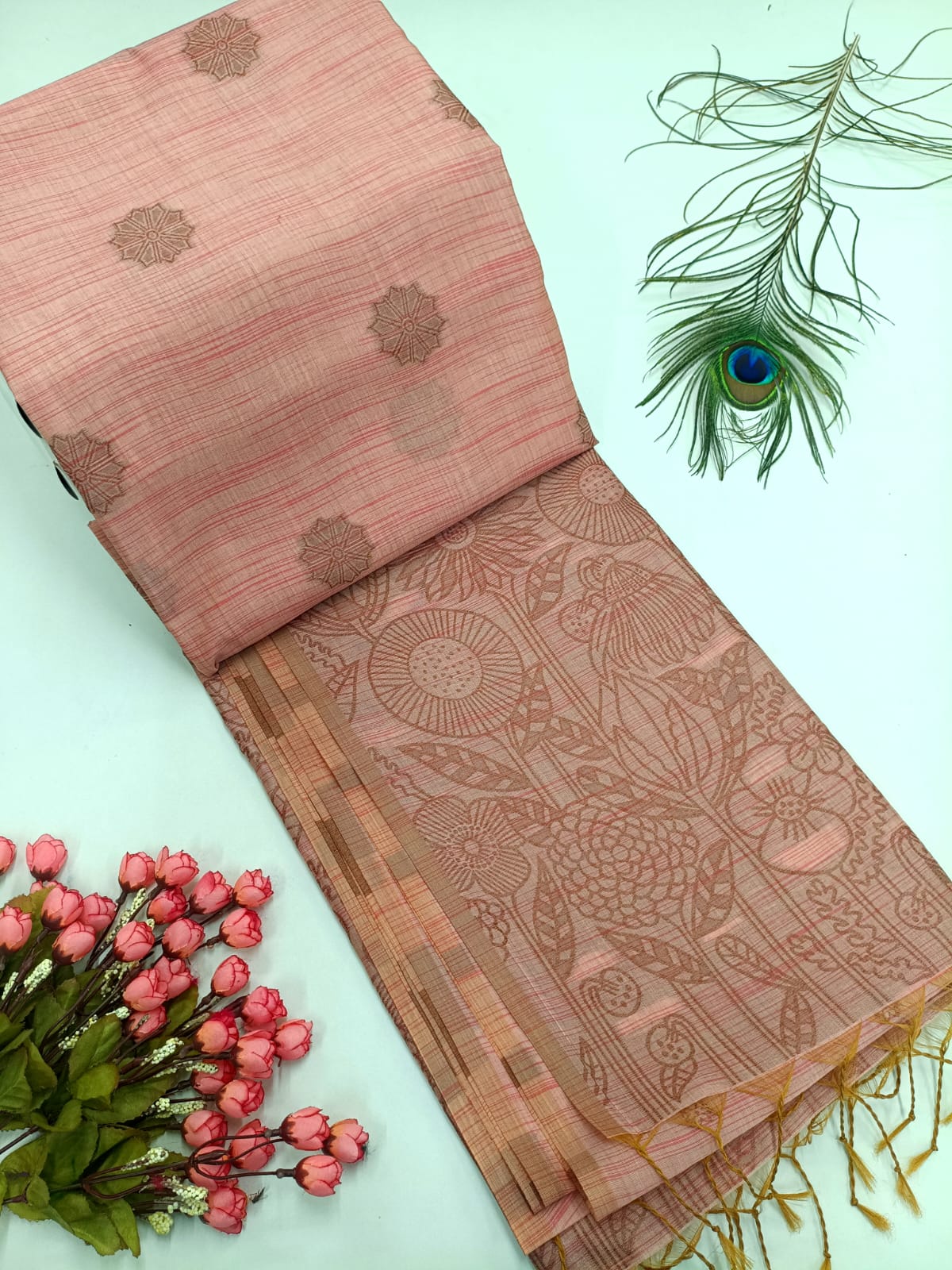 Premium Slub Jute Cotton Saree