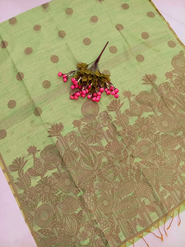 Premium Slub Jute Cotton Saree