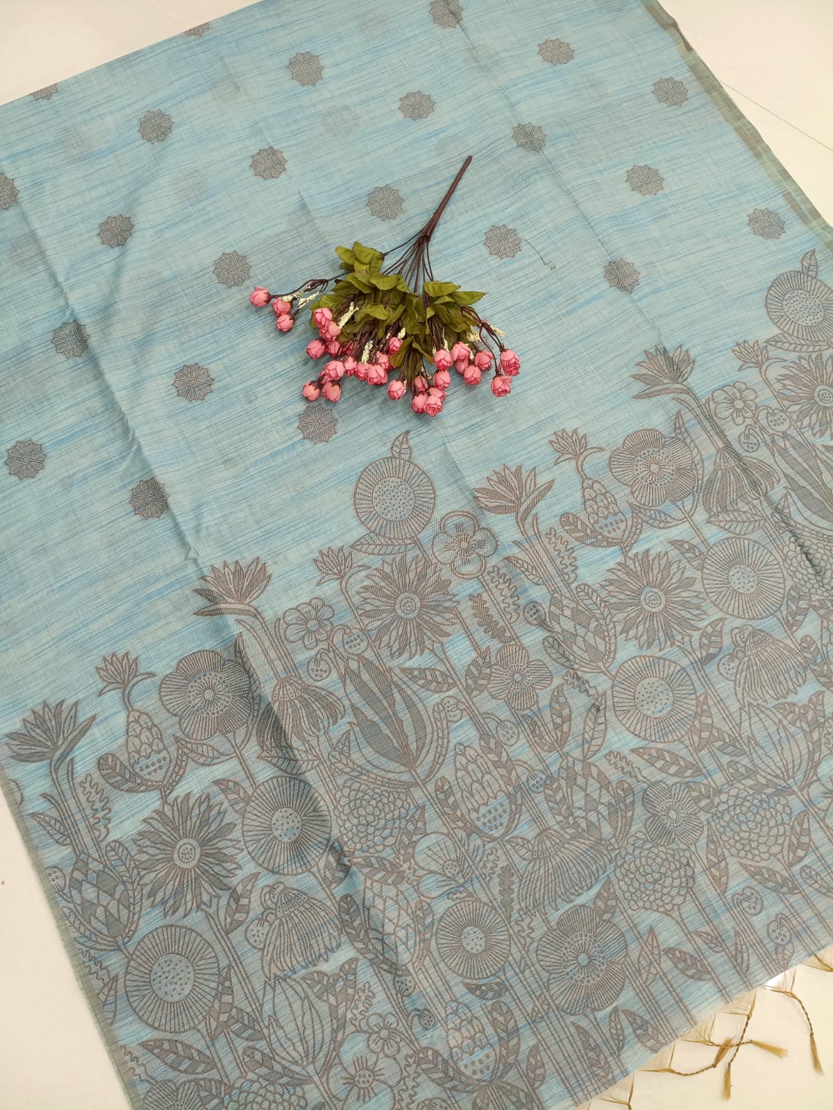 Premium Slub Jute Cotton Saree