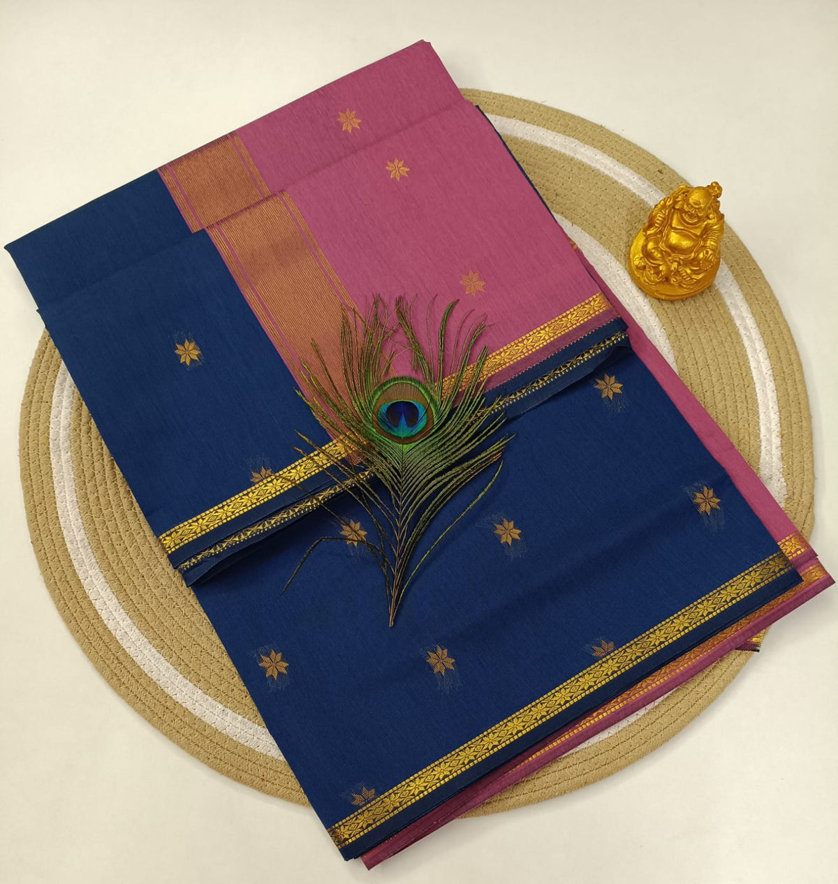R BLUE Maheswari Silk Cotton Saree