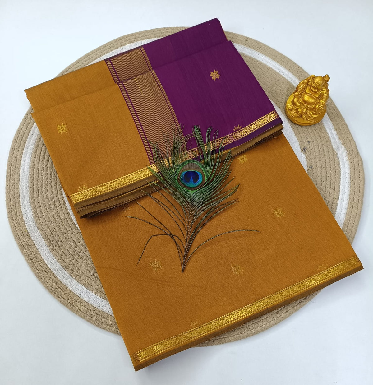 MUSTRAD GOLD Maheswari Silk Cotton Saree