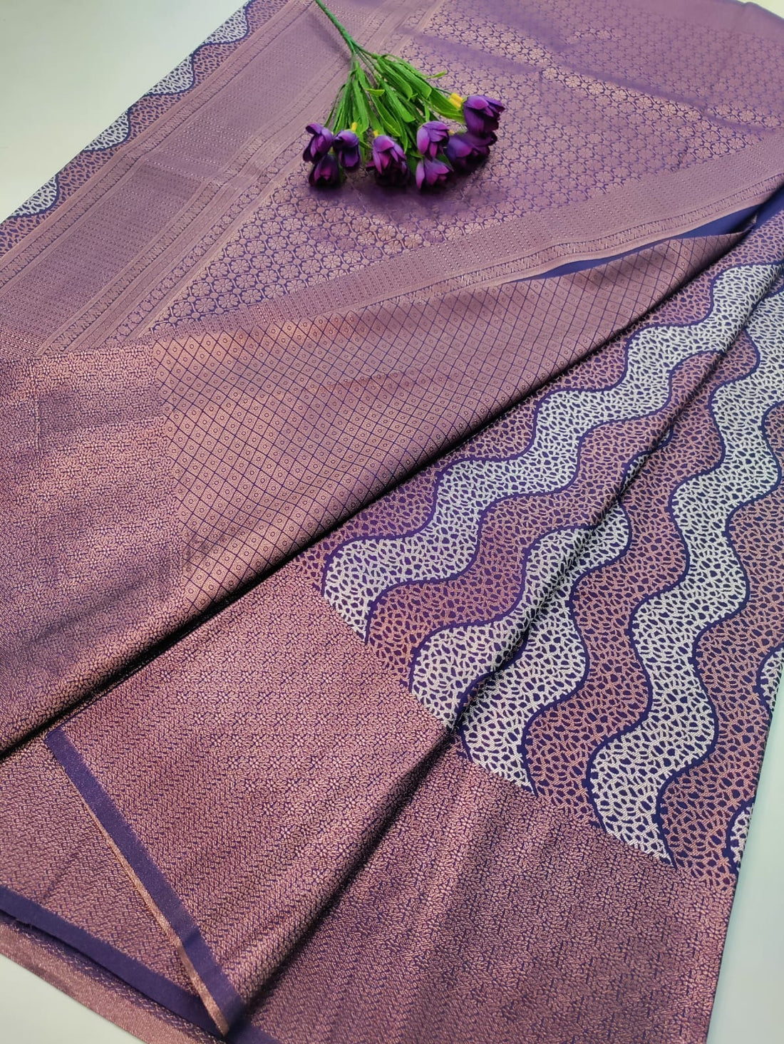 Royal Blue Majesty – Unique Design Silk Wedding Saree