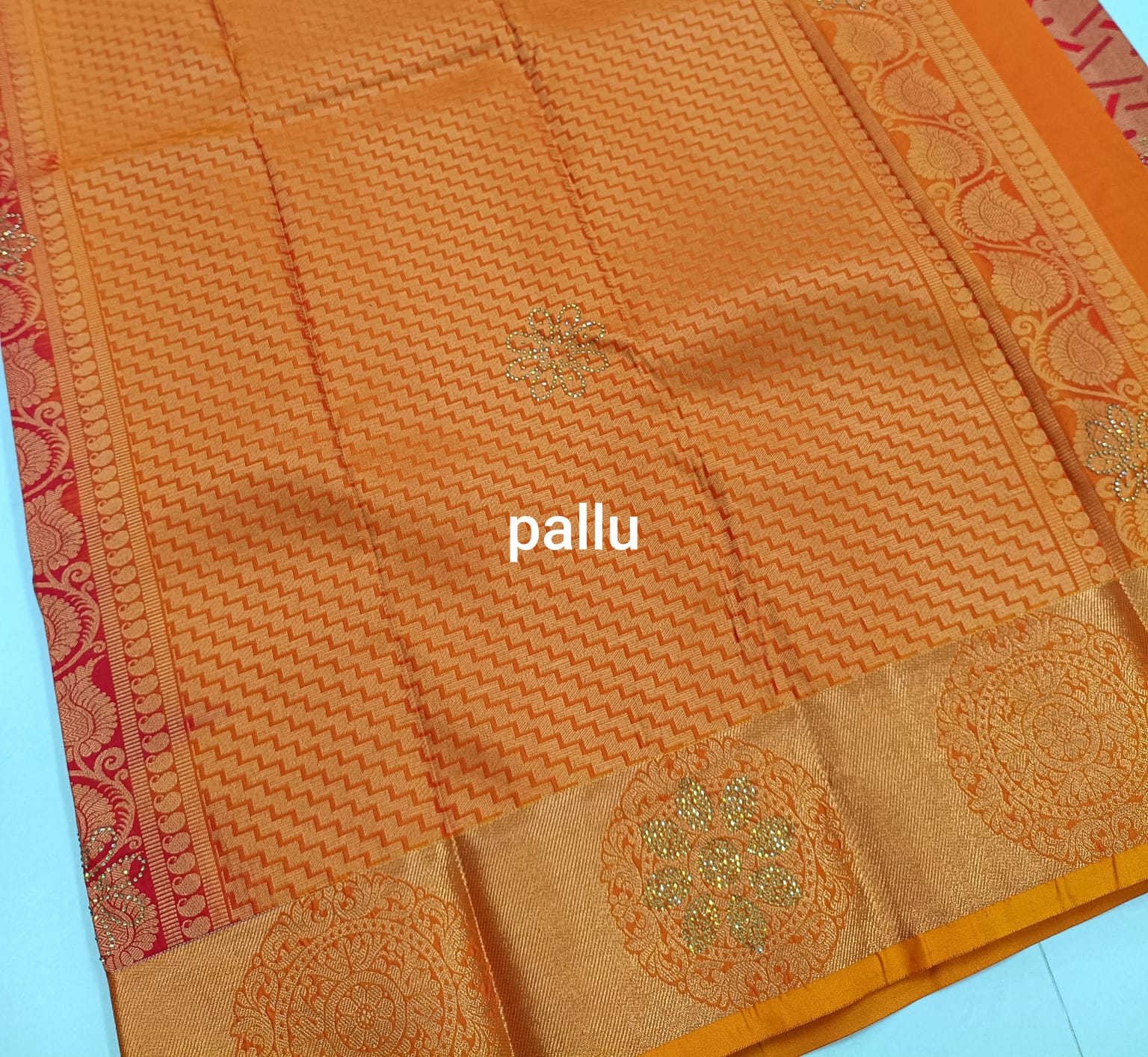 Royal Red Kanjivaram Wedding Saree with Stone Work