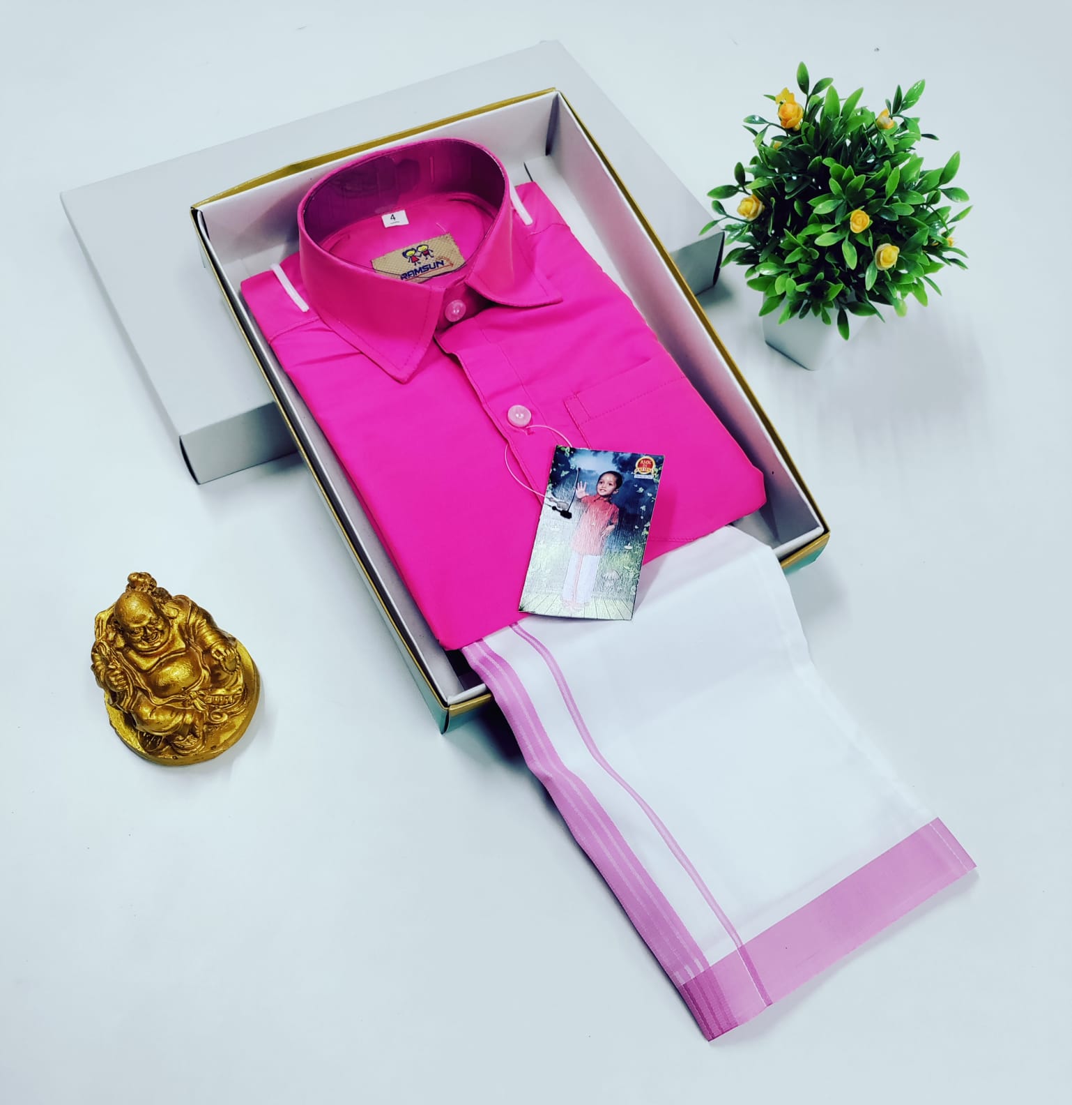 Boys Silk Dhoti Set – Welgrow Half Hand
