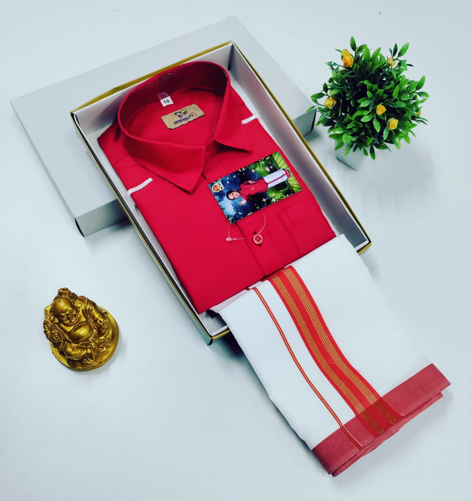 Boys Silk Dhoti Set – Welgrow Half Hand
