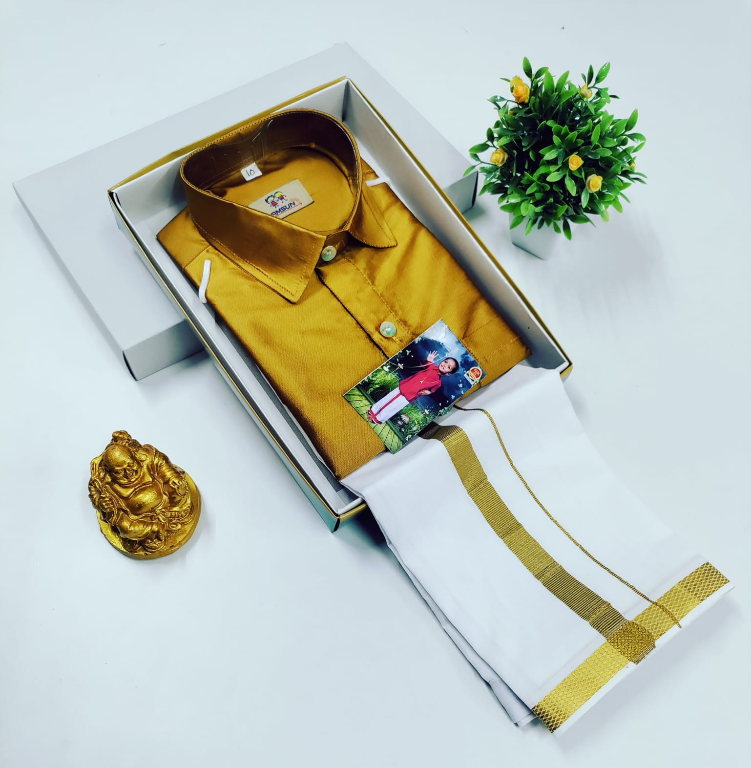 Boys Silk Dhoti Set – Welgrow Half Hand