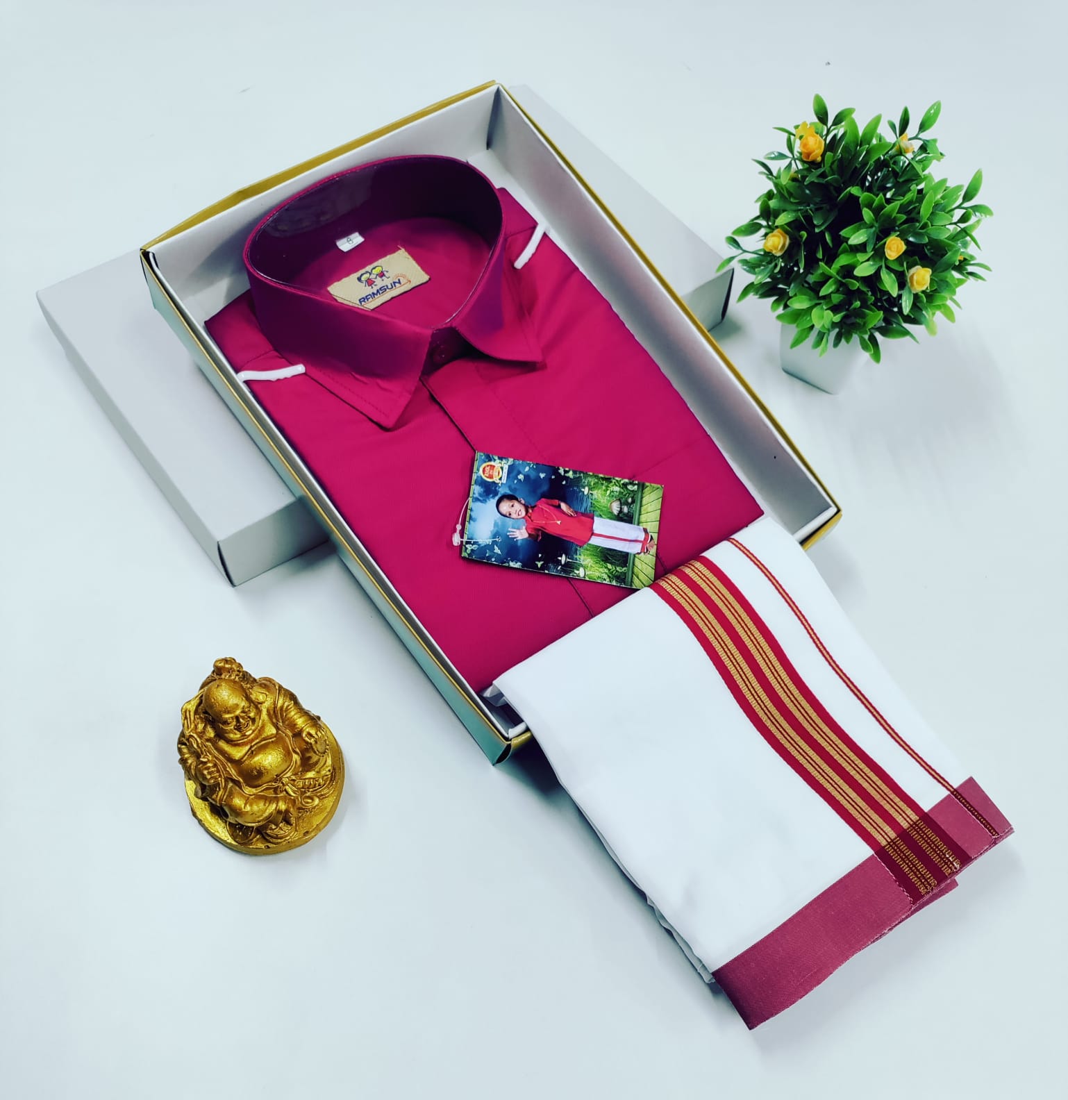 Boys Silk Dhoti Set – Welgrow Half Hand