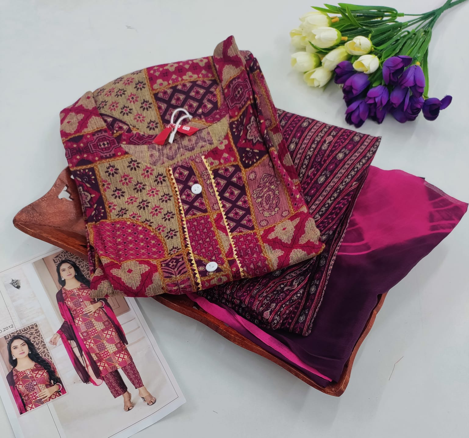 Premium Soft Cotton 3 Piece Chudi Set